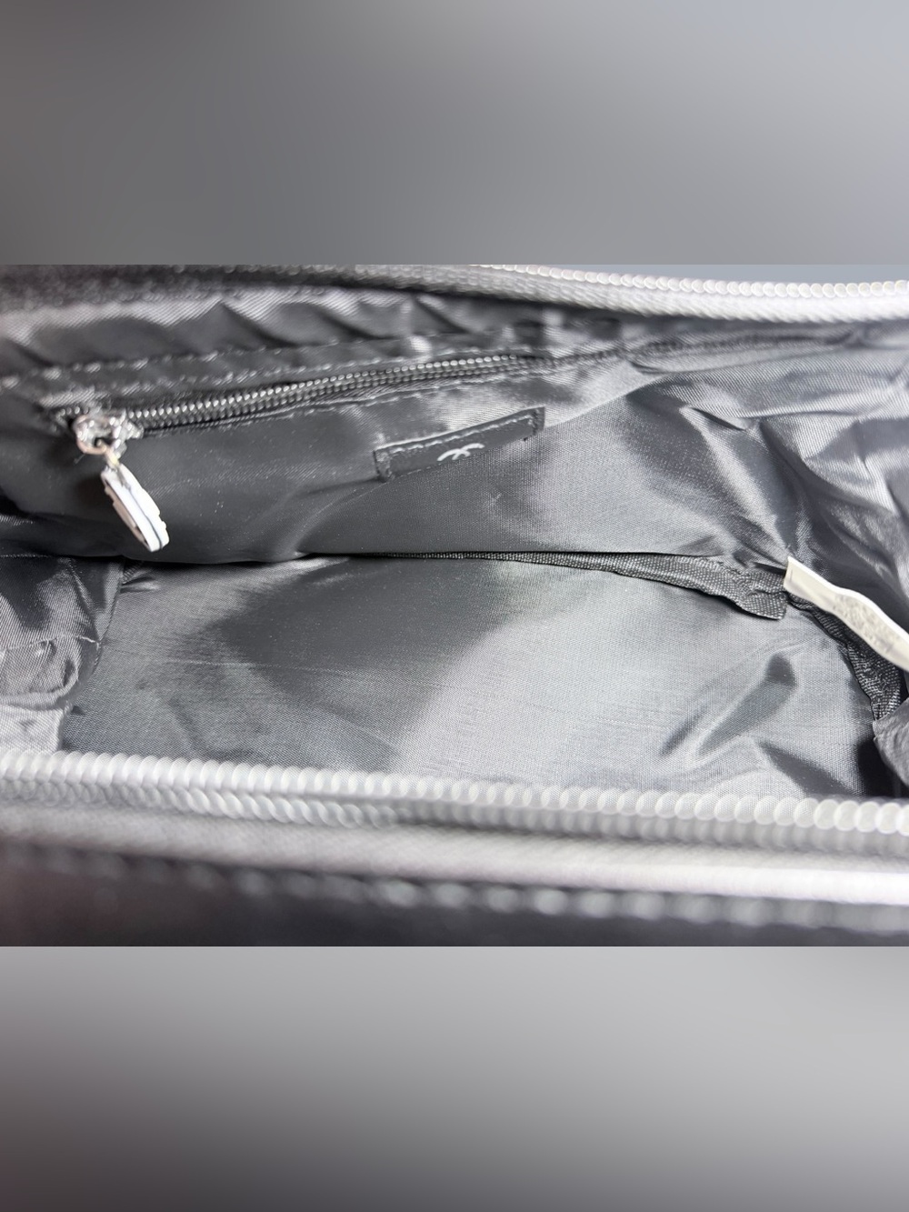 Chanel Beauté GWP Black Double-Zip Cosmetic Pouch with Wrist Strap - Picture 3 of 4